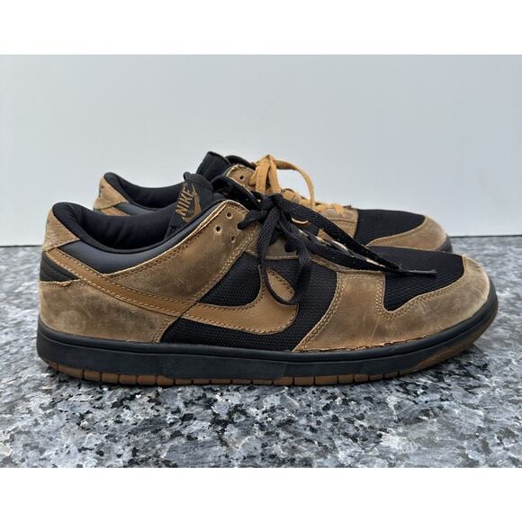 VTG Nike Dunk Low Pro Maple Men 14 Brown Black 2003 Iowa 624044 221 Damaged main image 8